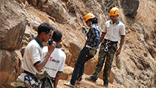 Rappelling acitivity at Xthrill at Lavasa City