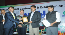 Lavasa city Manager Mr. Mukund Rathi receiving the award.